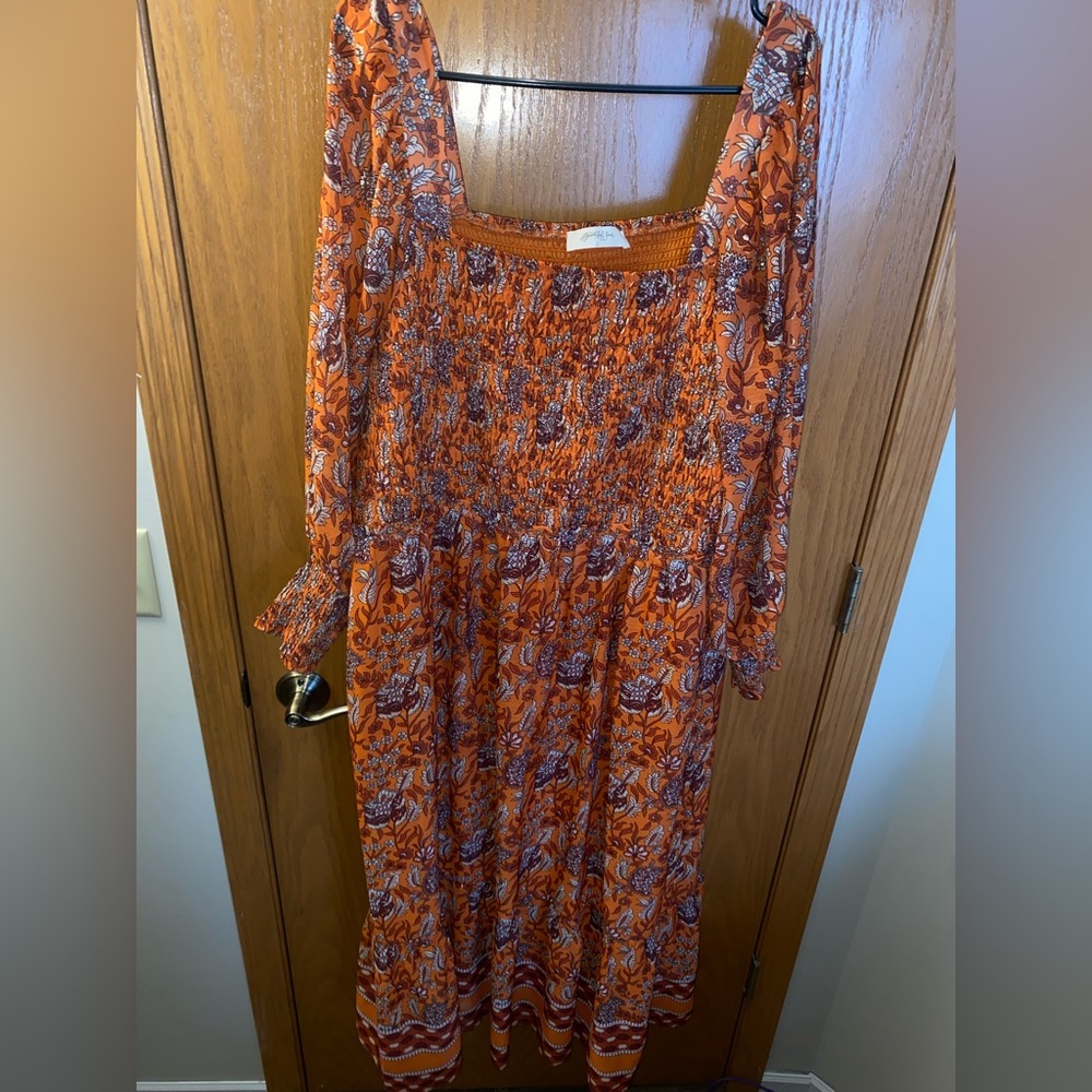 A Beautiful Soul (Arula) orange printed dress 3x